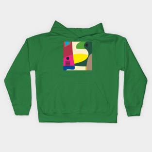 Abstract Background With Geometric Shapes Kids Hoodie